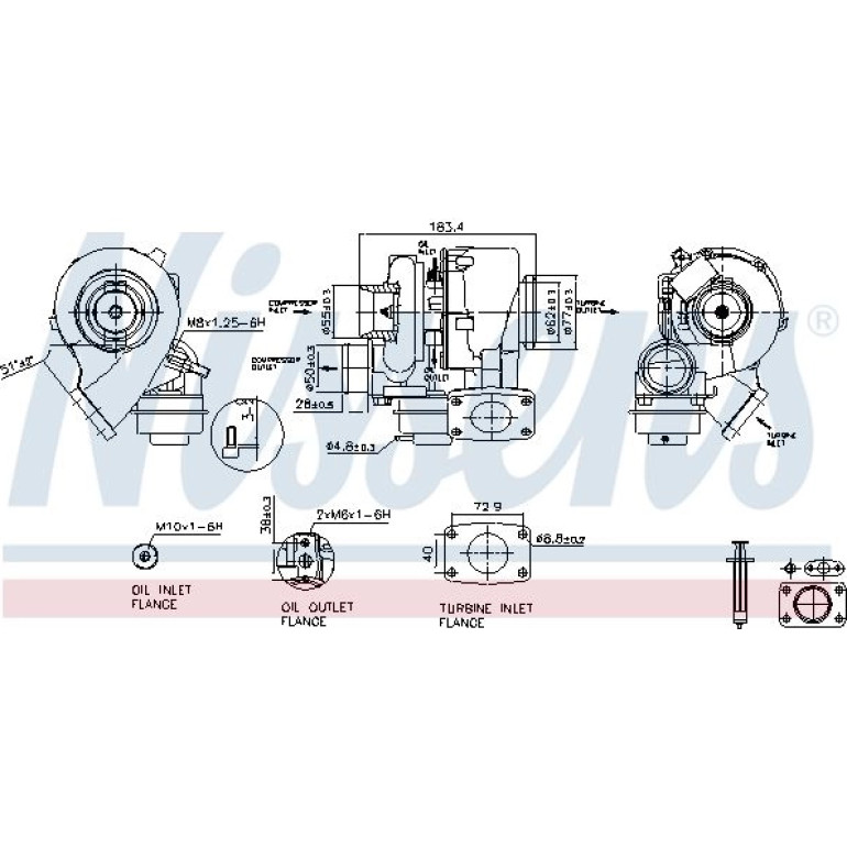NISSENS Turbolader 93202