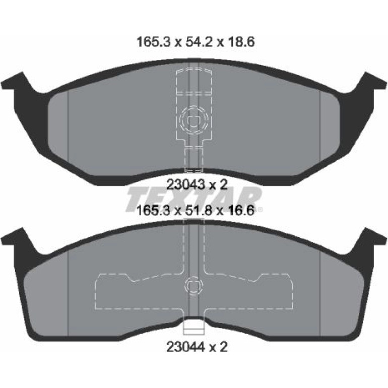 Bremsbelagsatz Chrysler P. Voyager/300M/Neon 2304301 Bremsbelagsatz Chrysler P. Voyager/300M/Neon 2304301