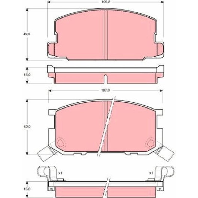 TRW Bremsbeläge GDB799