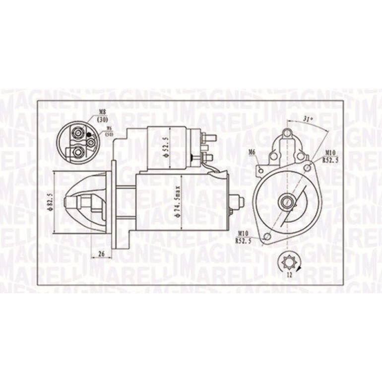 MAGNETI MARELLI Anlasser 063721410010 MAGNETI MARELLI Anlasser 063721410010