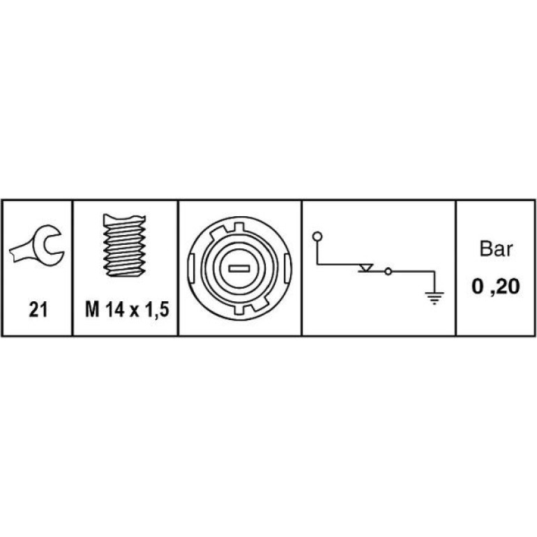 HELLA Öldruckschalter 6ZL 009 600-051 HELLA Öldruckschalter 6ZL 009 600-051