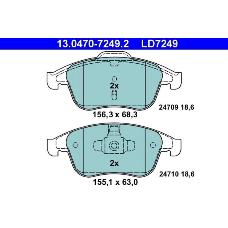 Bremsbelagsatz Renault P. Clio/Laguna/Megane/Scenic 07- Keramik 13.0470-7249.2 Bremsbelagsatz Renault P. Clio/Laguna/Megane/Scenic 07- Keramik 13.0470-7249.2