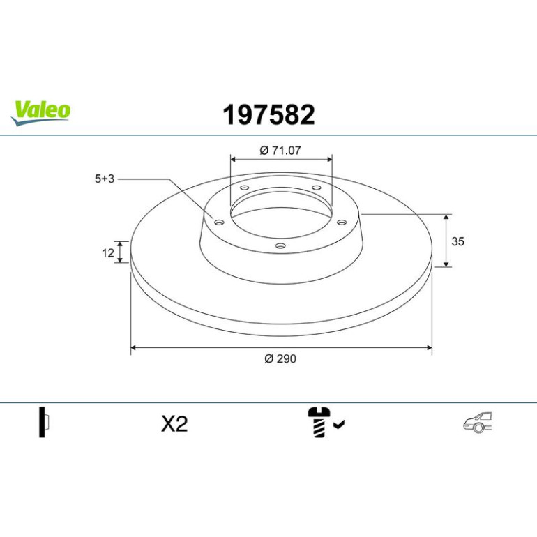 VALEO Bremsscheibe 197582