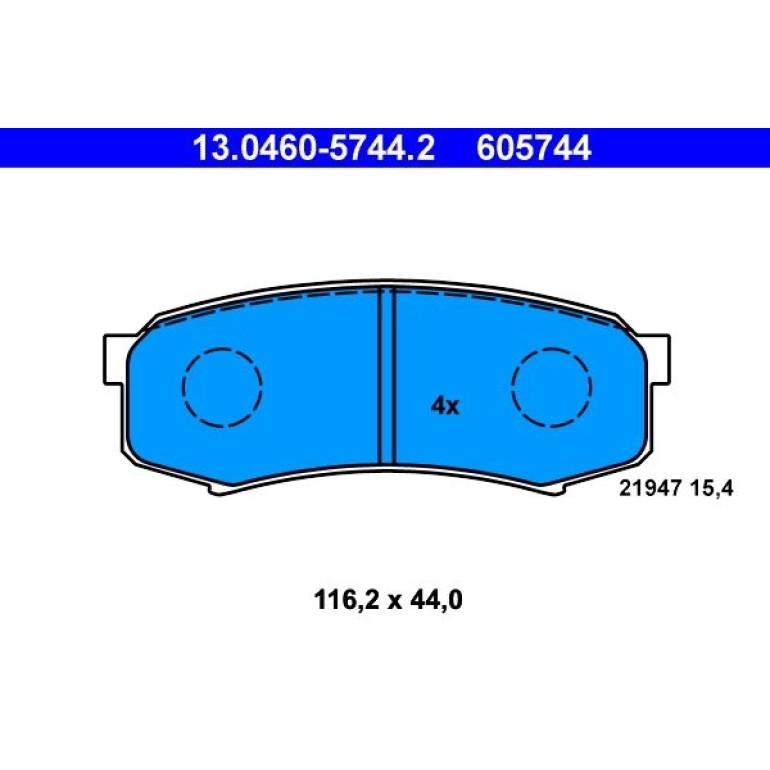 Bremsbelagsatz Toyota T. Land Cruiser 90 13.0460-5744.2 Bremsbelagsatz Toyota T. Land Cruiser 90 13.0460-5744.2