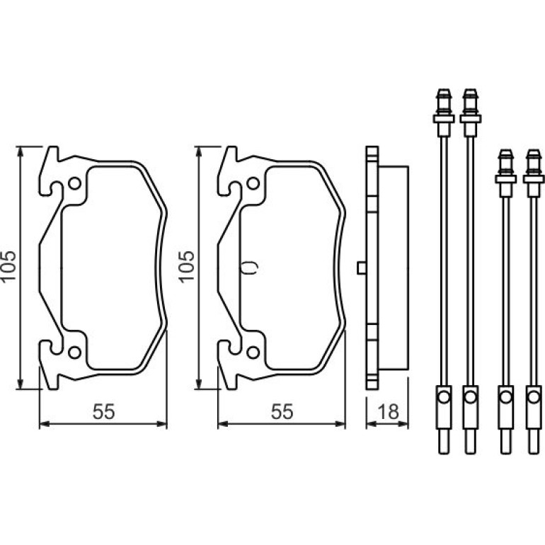 Bosch Bremsbelagsatz 0 986 466 350