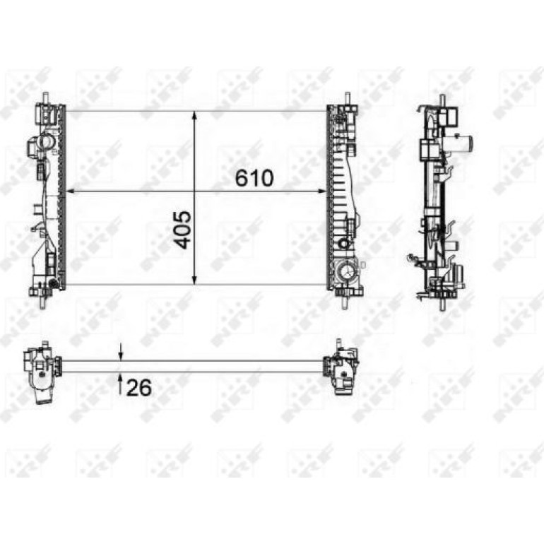 Kühler, Motorkühlung 58492 Kühler, Motorkühlung 58492