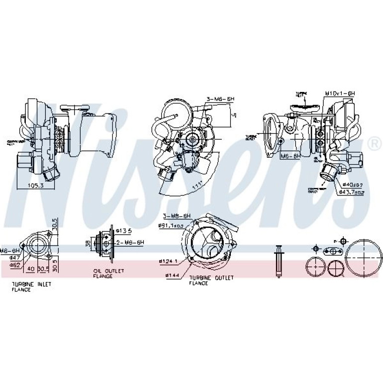 NISSENS Turbolader 93454 NISSENS Turbolader 93454