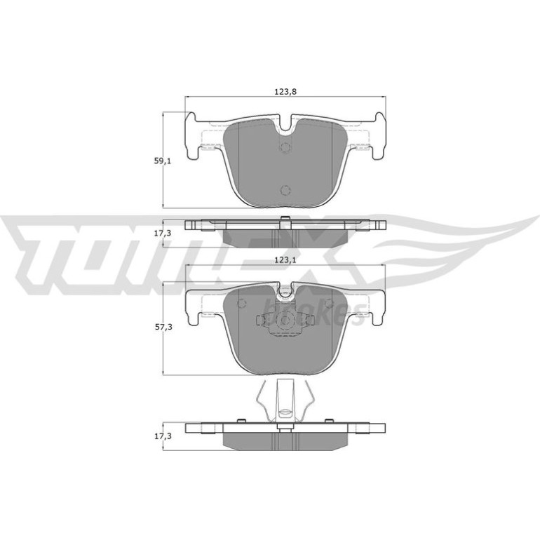 TOMEX brakes Bremsbelagsatz, Scheibenbremse TX 19-29 TOMEX brakes Bremsbelagsatz, Scheibenbremse TX 19-29