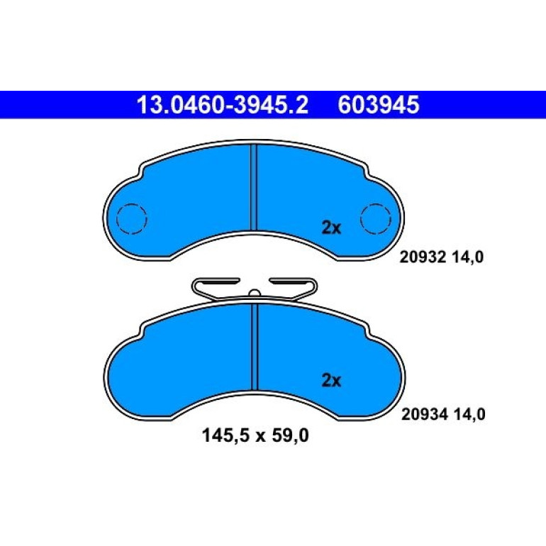ATE Bremsbeläge 13.0460-3945.2 ATE Bremsbeläge 13.0460-3945.2