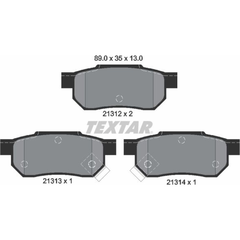 Bremsbelagsatz Honda T. Civic 97- Uk/Crx/Rover 200/400/25/45 2131201 Bremsbelagsatz Honda T. Civic 97- Uk/Crx/Rover 200/400/25/45 2131201