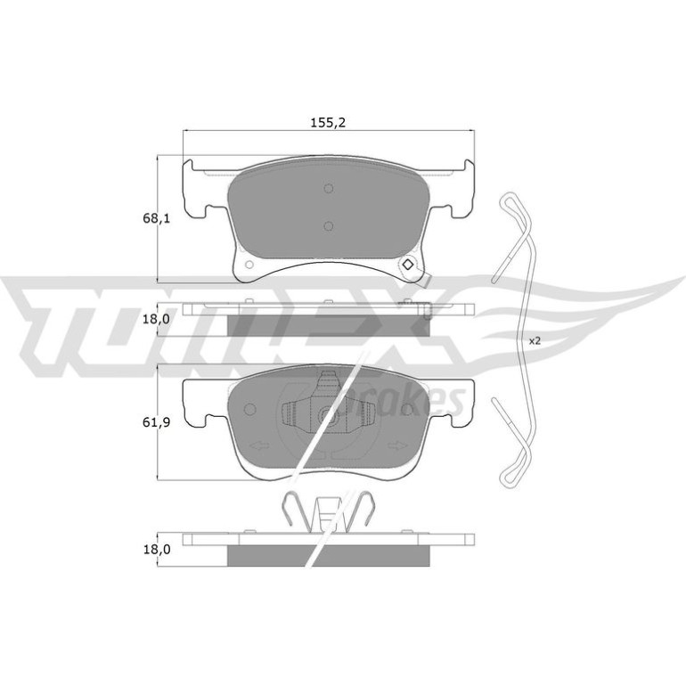 TOMEX brakes Bremsbelagsatz, Scheibenbremse TX 17-93 TOMEX brakes Bremsbelagsatz, Scheibenbremse TX 17-93