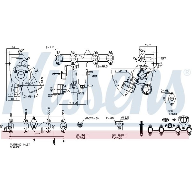 NISSENS Turbolader 93124 NISSENS Turbolader 93124