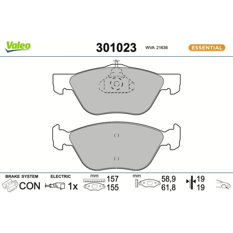 VALEO Bremsbeläge 301023 VALEO Bremsbeläge 301023