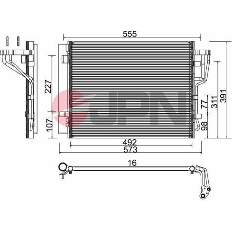 JPN Kondensator, Klimaanlage 60C0329-JPN JPN Kondensator, Klimaanlage 60C0329-JPN