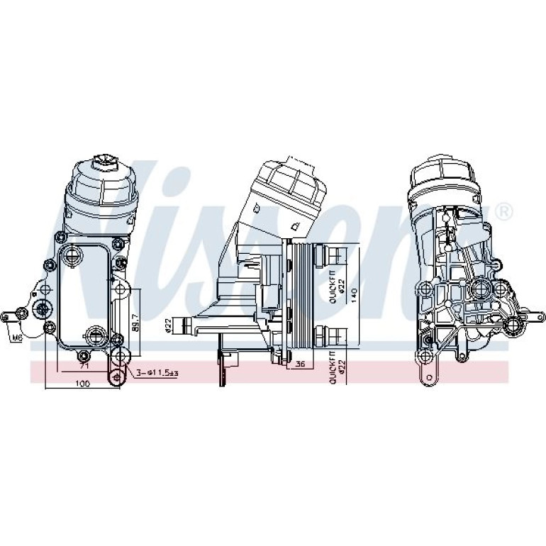 Ölkühler PKW 91343 Ölkühler PKW 91343