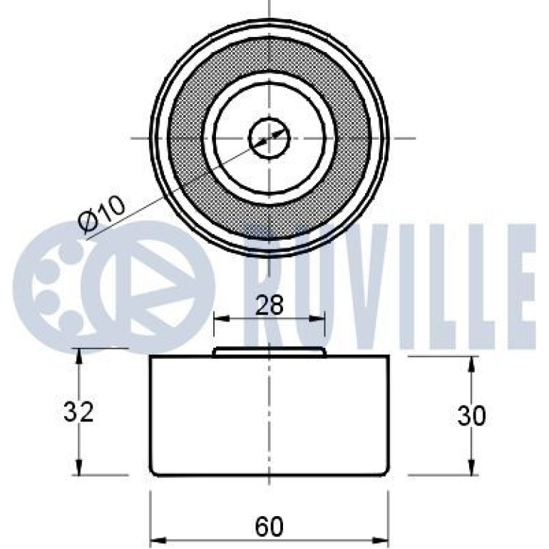 Umlenk-/Führungsrolle, Zahnrie 57014 Umlenk-/Führungsrolle, Zahnrie 57014
