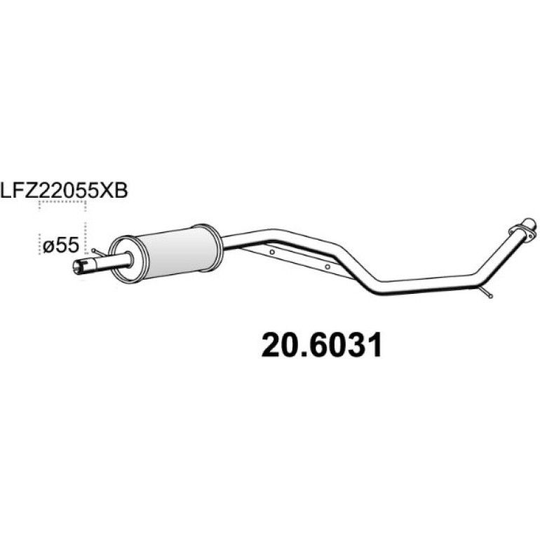 Mittelschalldämpfer 20.6031