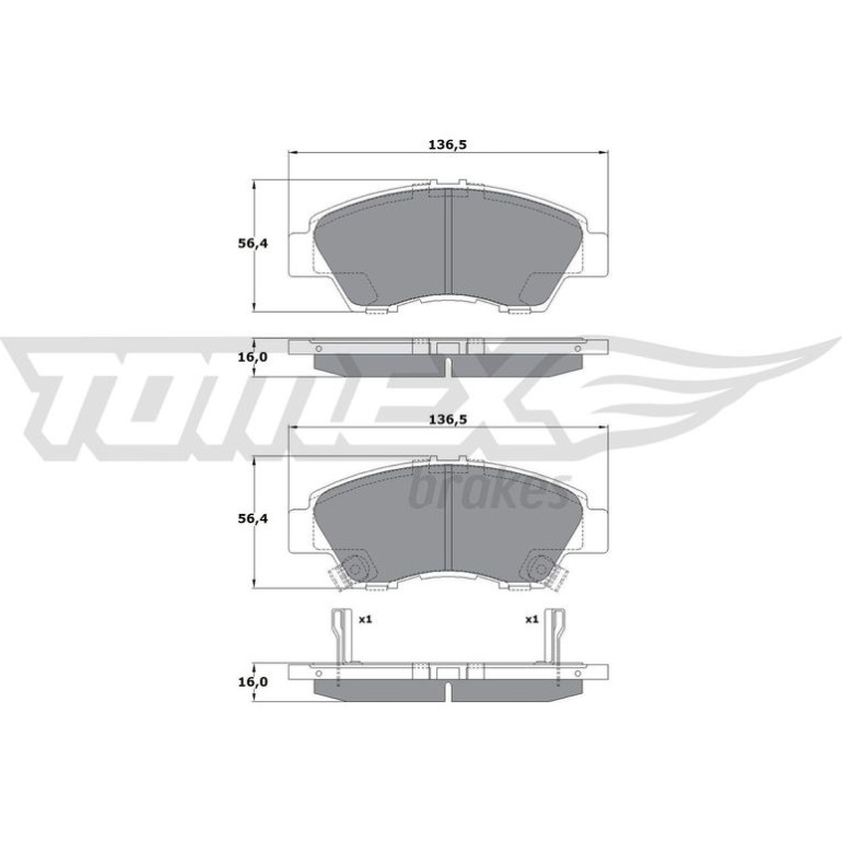 TOMEX brakes Bremsbelagsatz, Scheibenbremse TX 17-55 TOMEX brakes Bremsbelagsatz, Scheibenbremse TX 17-55