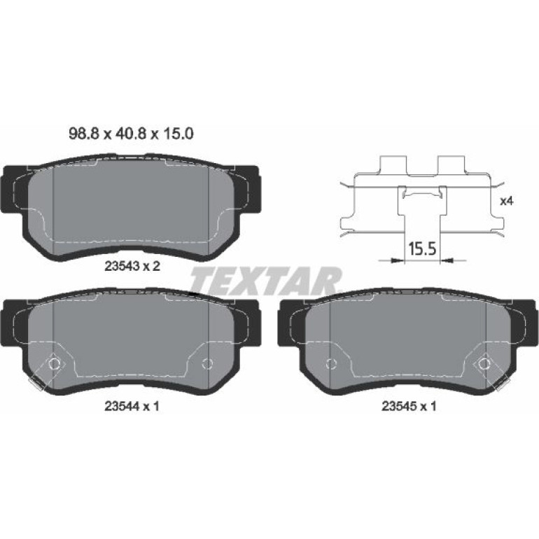 Bremsbelagsatz Kia T. Magentis 2.0-2.7 05 2354306 Bremsbelagsatz Kia T. Magentis 2.0-2.7 05 2354306