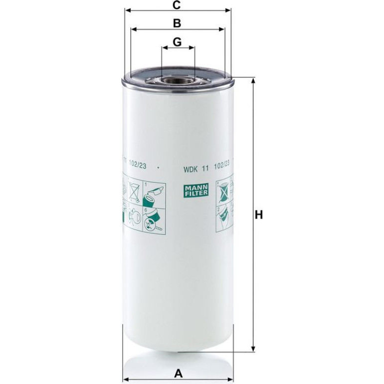 MANN-FILTER Kraftstofffilter WDK 11 102/23 MANN-FILTER Kraftstofffilter WDK 11 102/23
