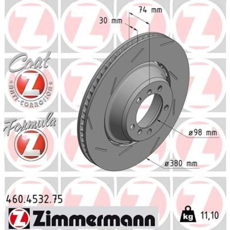 ZIMMERMANN Bremsscheibe 460.4532.75