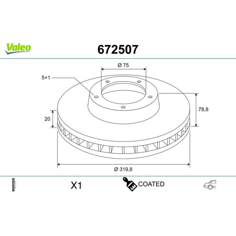 VALEO Bremsscheibe 672507