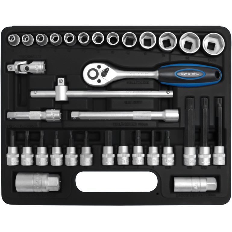 SW-Stahl 3/8Z Werkstattsatz, 34 tlg 06520L SW-Stahl 3/8Z Werkstattsatz, 34 tlg 06520L