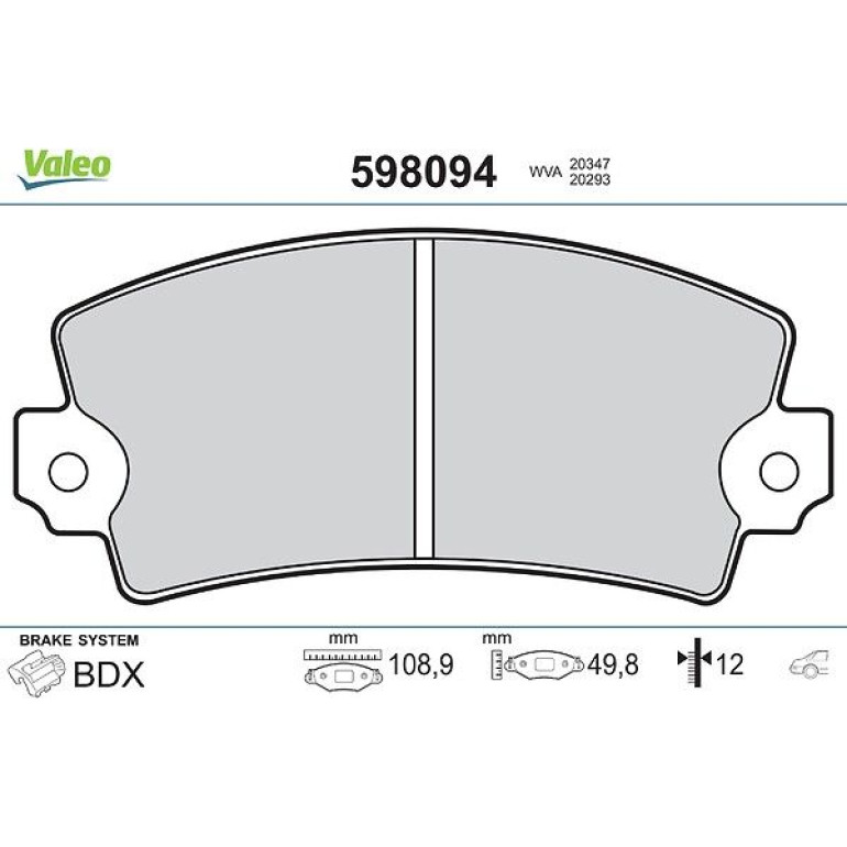 VALEO Bremsbeläge 598094 VALEO Bremsbeläge 598094