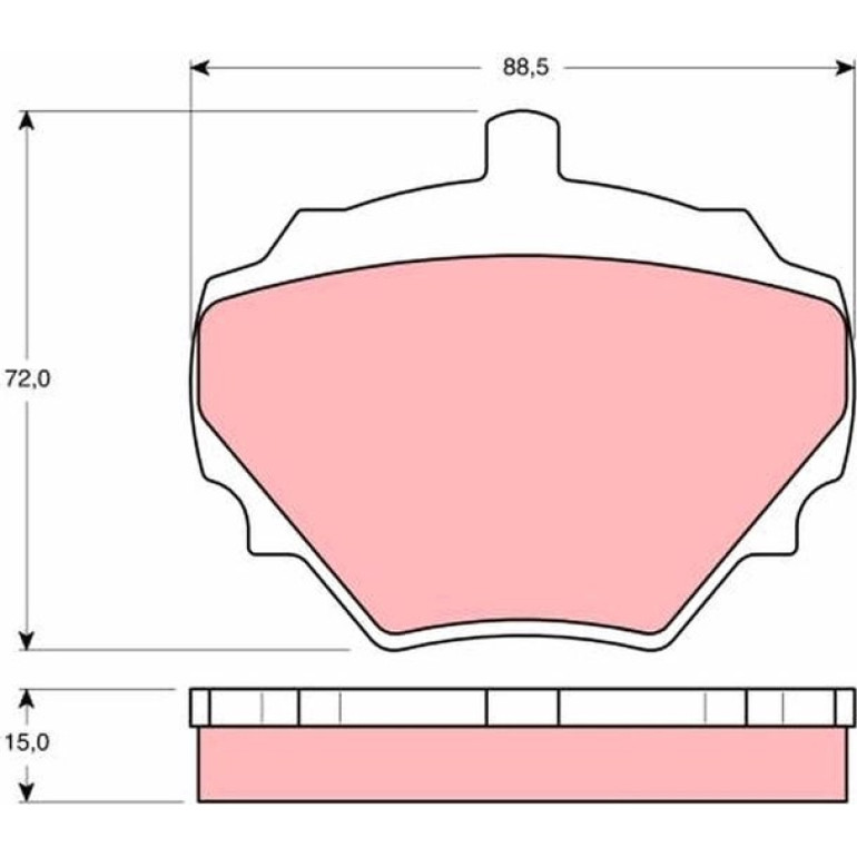 Bremsbelagsatz Land Rover T. Disc GDB974 Bremsbelagsatz Land Rover T. Disc GDB974