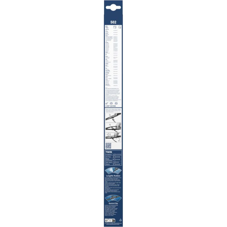 502 BOSCH Wischerblatt 3397118563 502 BOSCH Wischerblatt 3397118563