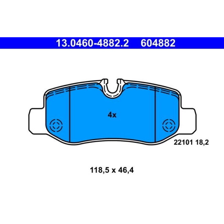 Bremsbelagsatz Db T. Vito 1.6-2.2D 14 13.0460-4882.2 Bremsbelagsatz Db T. Vito 1.6-2.2D 14 13.0460-4882.2