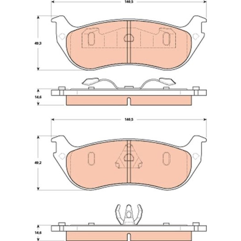 Bremsbelagsatz Ford T. Explorer 4.0-4.6 4Wd 96-05 GDB4132 Bremsbelagsatz Ford T. Explorer 4.0-4.6 4Wd 96-05 GDB4132
