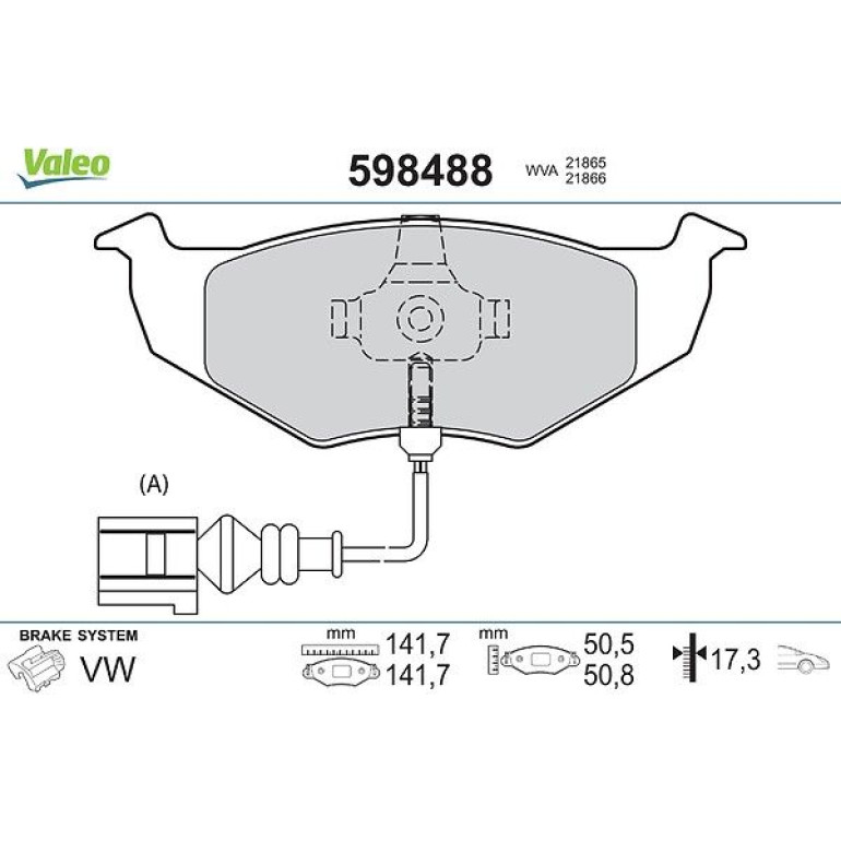 VALEO Bremsbeläge 598488 VALEO Bremsbeläge 598488