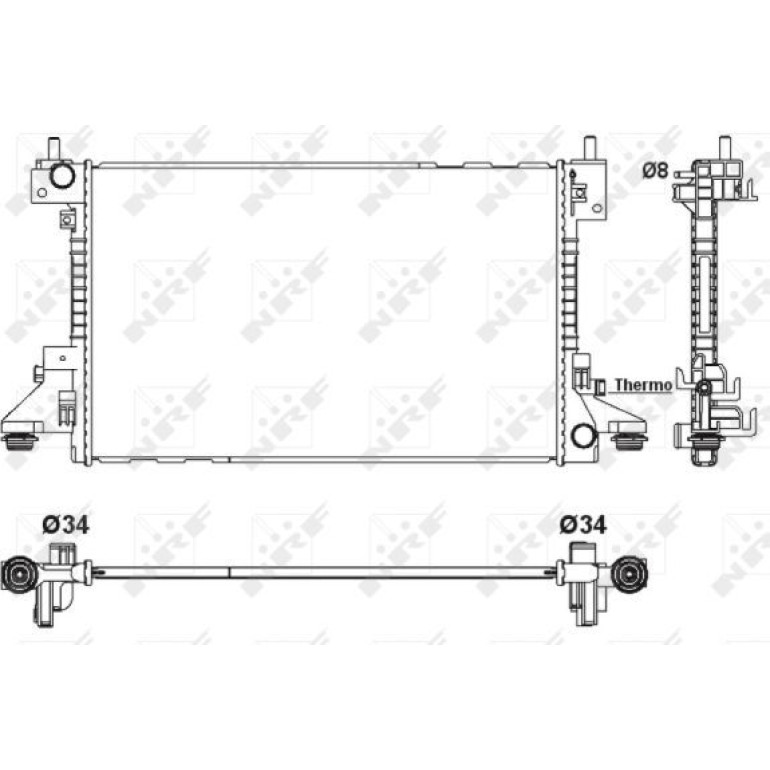 Kühler, Motorkühlung 53160 Kühler, Motorkühlung 53160