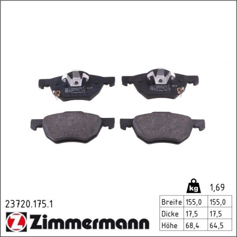 ZIMMERMANN Bremsbeläge 23720.175.1 ZIMMERMANN Bremsbeläge 23720.175.1