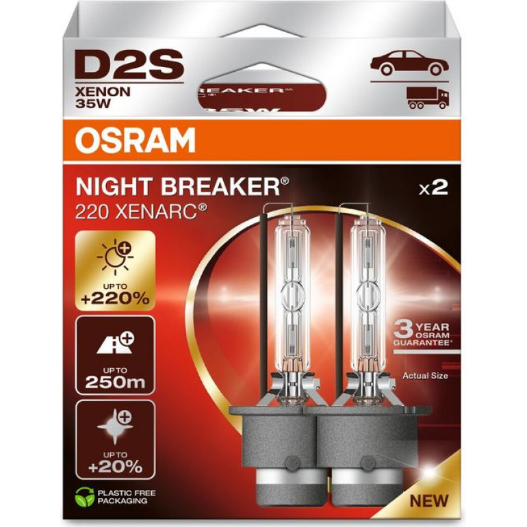 OSRAM D2S 35W XENARC® NIGHT BREAKER® LASER +220% 3 Jahre Garantie 2 St 66240XN2-2HB OSRAM D2S 35W XENARC® NIGHT BREAKER® LASER +220% 3 Jahre Garantie 2 St 66240XN2-2HB