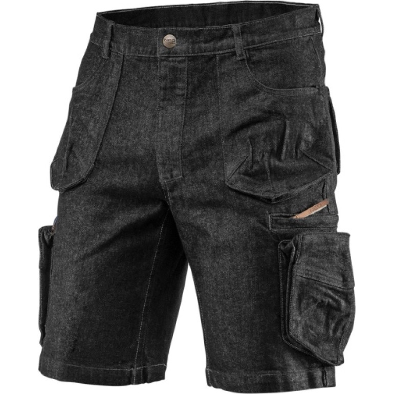 Denim-Arbeitsshorts, Schwarz, Größe M 81-273-M Denim-Arbeitsshorts, Schwarz, Größe M 81-273-M