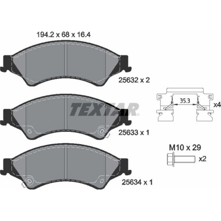 Bremsbelagsatz Ford P. Ranger 11 2563201 Bremsbelagsatz Ford P. Ranger 11 2563201