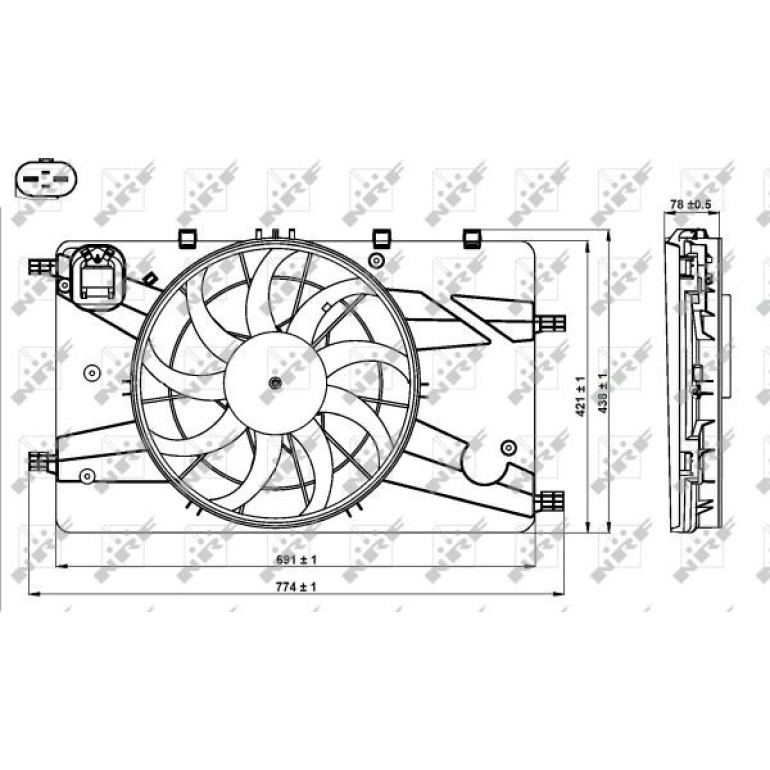 Lüfter Motorkühlung 47757 Lüfter Motorkühlung 47757