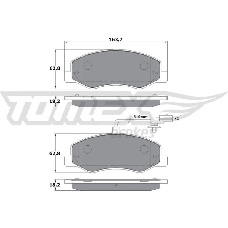 TOMEX brakes Bremsbelagsatz, Scheibenbremse TX 16-49 TOMEX brakes Bremsbelagsatz, Scheibenbremse TX 16-49