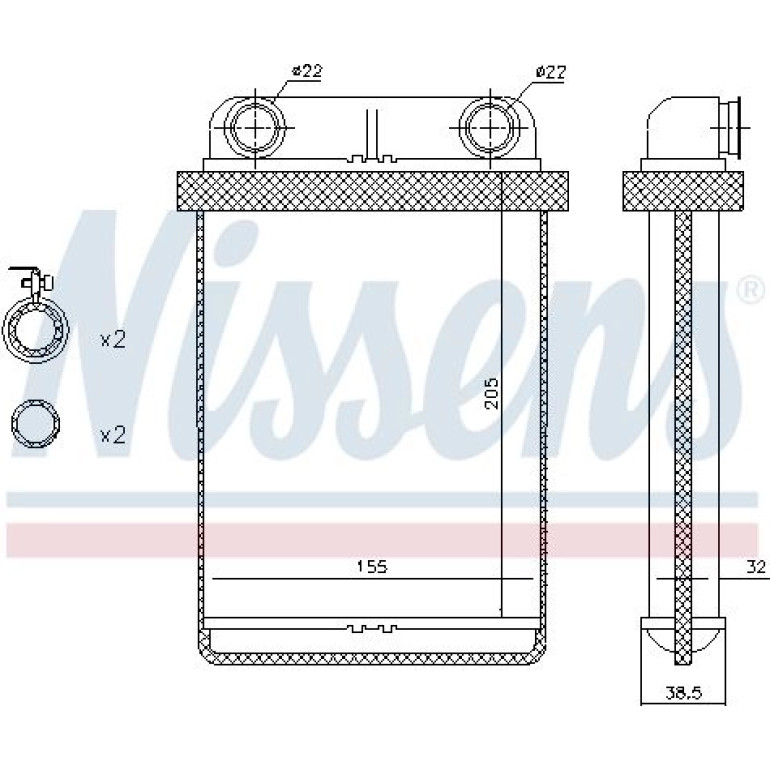 Heizkühler PKW 72671 Heizkühler PKW 72671