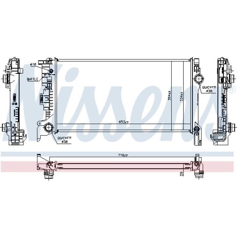 Wasserkühler PKW 606564 Wasserkühler PKW 606564