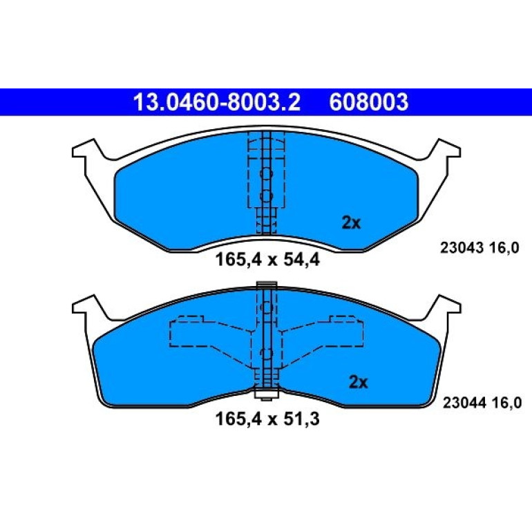 Bremsbelagsatz Chrysler P. Neon/Voyager/300 M 95-06 13.0460-8003.2 Bremsbelagsatz Chrysler P. Neon/Voyager/300 M 95-06 13.0460-8003.2