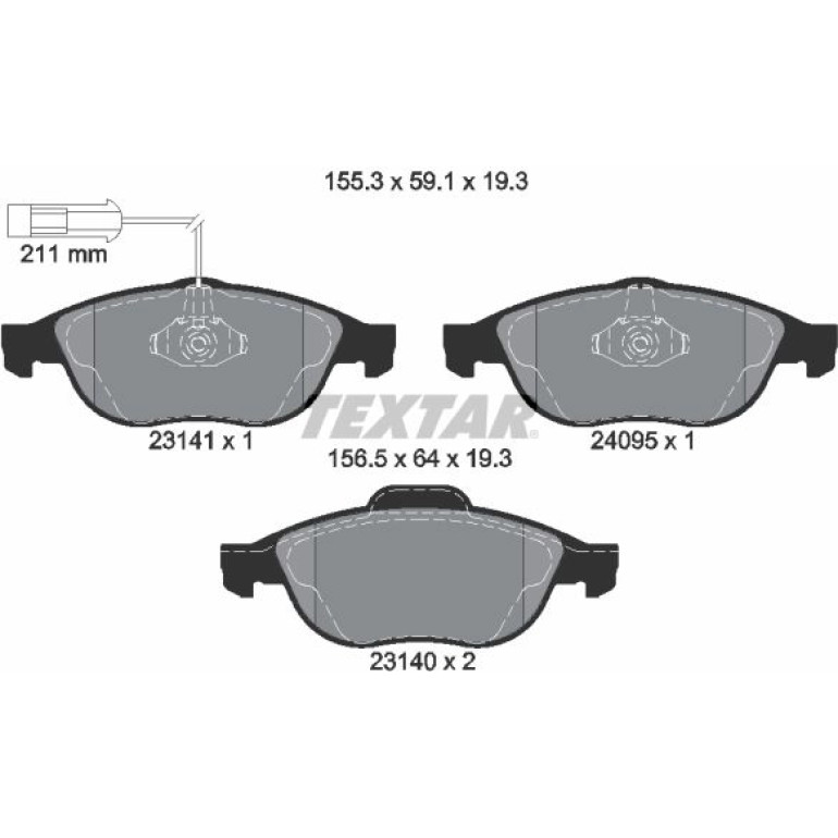 Bremsbelagsatz Alfa S. 156 97 2314101 Bremsbelagsatz Alfa S. 156 97 2314101