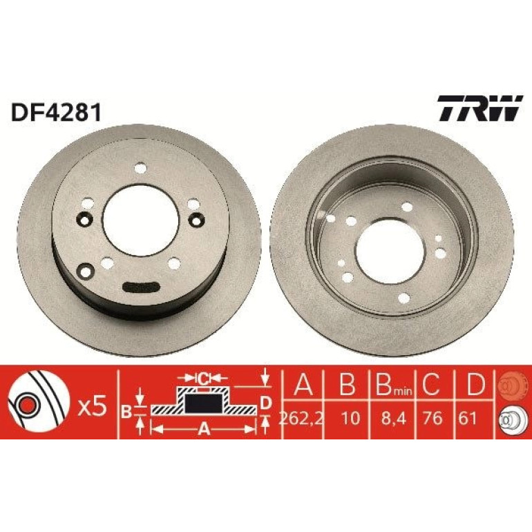 Bremsscheibe Hyundai T. Tuscon DF4281 Bremsscheibe Hyundai T. Tuscon DF4281