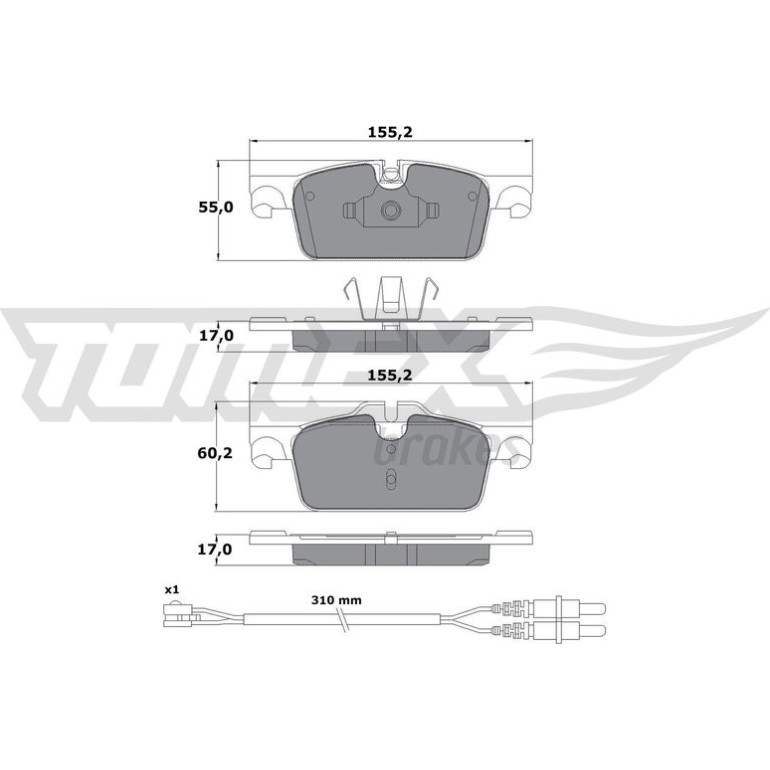 TOMEX brakes Bremsbelagsatz, Scheibenbremse TX 17-31 TOMEX brakes Bremsbelagsatz, Scheibenbremse TX 17-31
