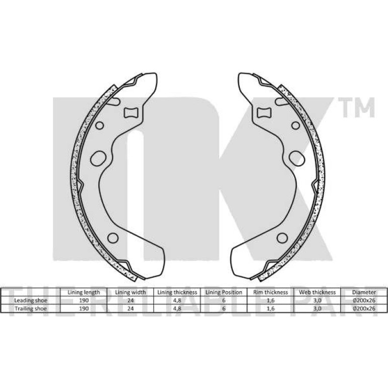 Bremsbacken Mazda 323 2732500