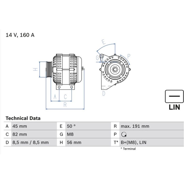 Lichtmaschine 0 986 047 500