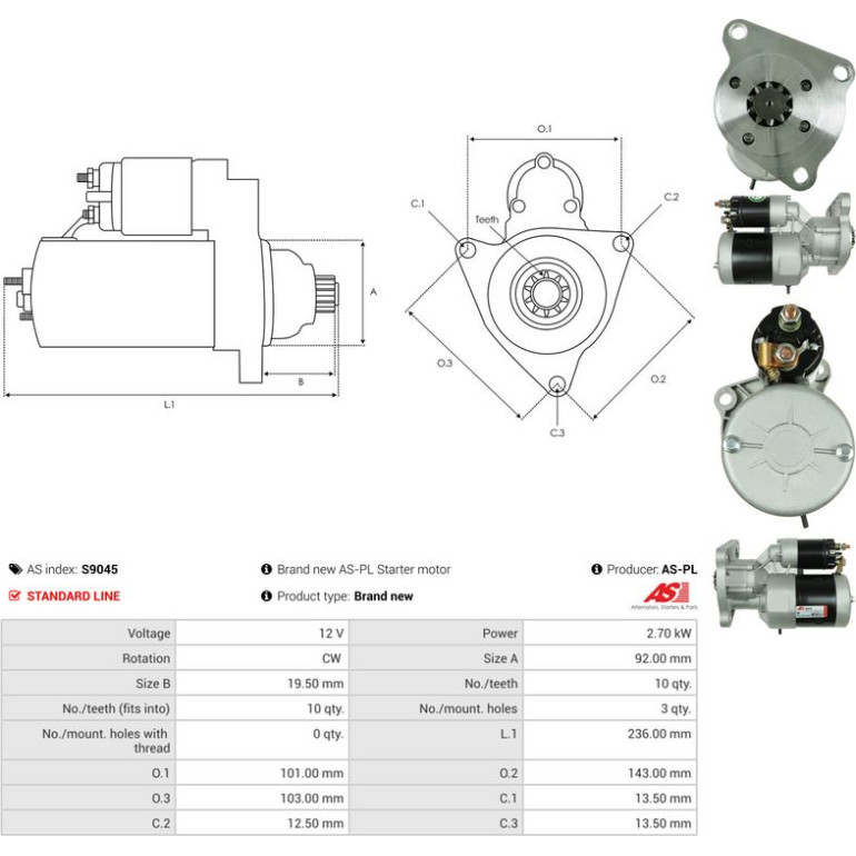 Anlasser S9045 Anlasser S9045