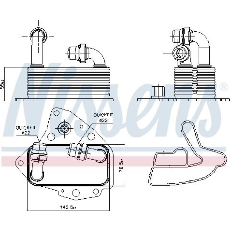 Ölkühler PKW 90803 Ölkühler PKW 90803